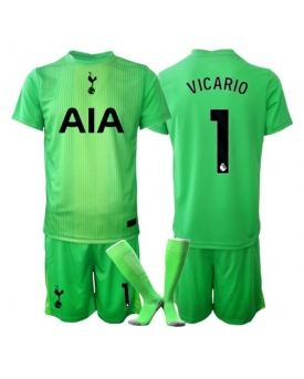 Tottenham Hotspur Guglielmo Vicario #1 Portiere Maglia Gara Casa Repliche 2025-26 Bambino Maniche Corte